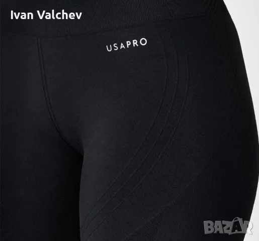 Дамски безшевни къси панталони USA Pro, 3 инча, черни, размер 6 (2XS), снимка 2 - Спортни екипи - 50229342