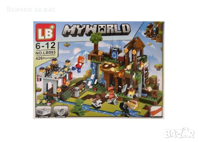 Конструктор LB Minecraft My World LB593, 426 части, със светещи елементи, снимка 3 - Конструктори - 49526982