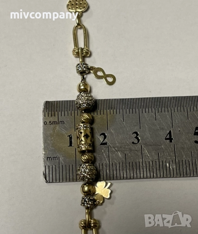 Златна гривна 5.64гр.19.5см., снимка 4 - Гривни - 52651621