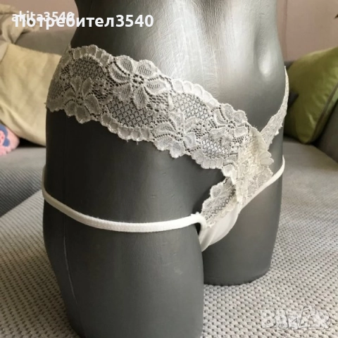 Черни и бели дамски бикини с дантела, снимка 3 - Бельо - 37730177