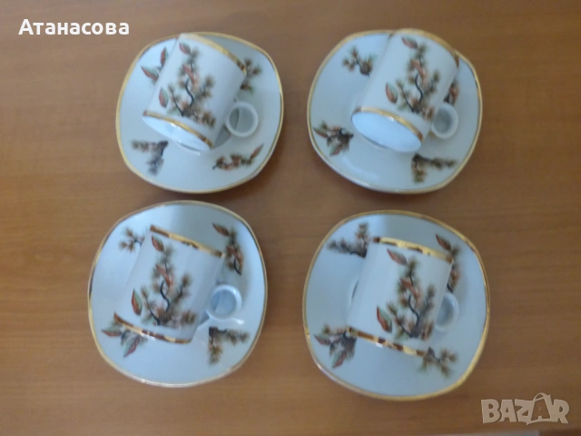 Чаши за кафе български прозрачен порцелан сервиз, снимка 13 - Чаши - 53223214