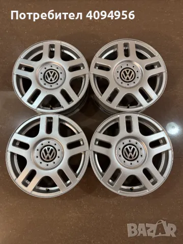 Оригинални алуминиеви джанти VW 16 5 X 100, снимка 2 - Гуми и джанти - 49300786