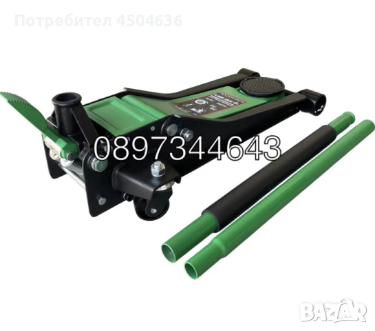 Нископрофилен крик крокодил 4 тона с две помпи и педал 75 - 505 мм ROCKFORCE, снимка 2 - Други инструменти - 50967770