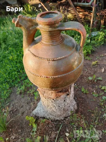 Стар голям глинен оцетник,крондир, снимка 2 - Колекции - 50180940
