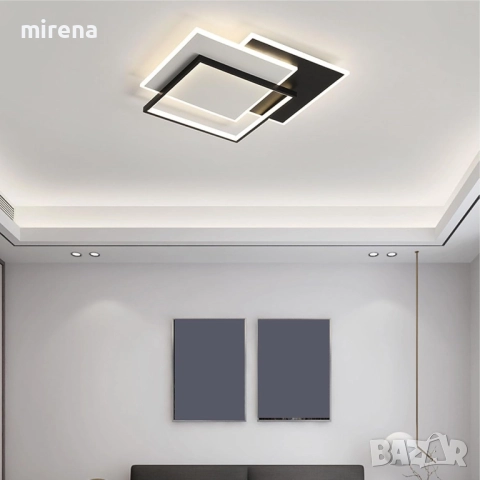 Модерна ЛЕД LED таванна лампа, полилей 3 цвята дистанционно 217, снимка 9 - Лампи за таван - 51536606