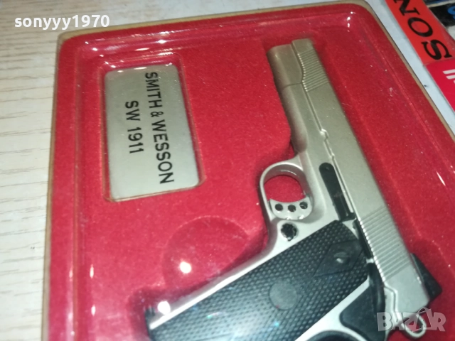 SMITH & WESSON SW 1911-КОЛЕКЦИОНЕРСКИ ПИСТОЛЕТ-ВНОС SWISS 1409251130, снимка 7 - Колекции - 51707582