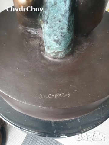 150см-37кг Chiparus статуя/голяма френска бронзова скулптура/Арт Деко фигура на египетска танцьорка, снимка 12 - Статуетки - 52134630