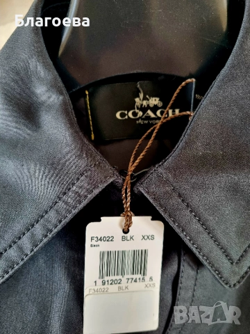 Черен шлифер тренчкот COACH Women,s Modern Trench Coat, снимка 2 - Шлифери - 53986705