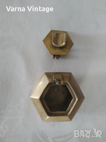 Стар месингов джобен пепелник, снимка 4 - Антикварни и старинни предмети - 50454735