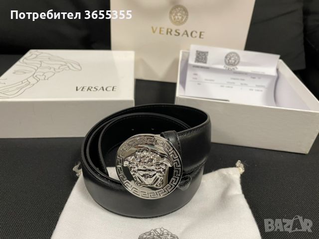 Чисто нов дамски колан Versace medusa със сребърна тока