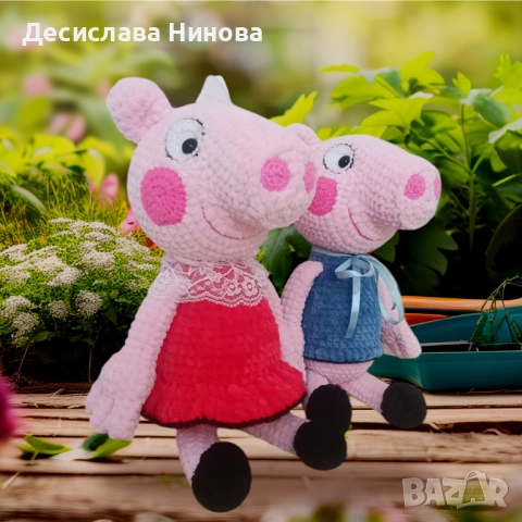 Пепа пиг-ръчна изработка, снимка 3 - Плюшени играчки - 52973296