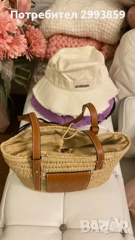 Чанта LOEWE raffia, снимка 3 - Чанти - 47361636