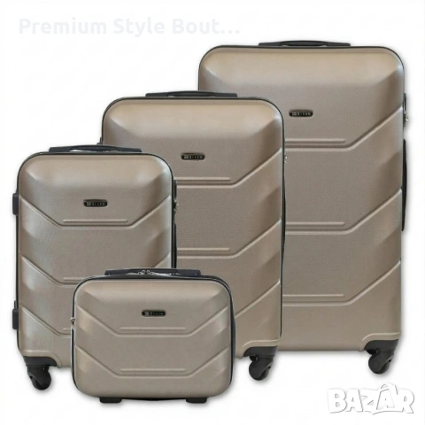 Комплект луксозни куфари 4 в 1 – ABS твърд корпус, кодирана ключалка и 4 двойни колела, снимка 3 - Куфари - 53892221