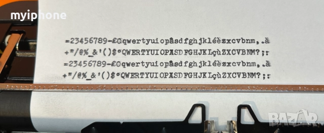 Чисто нова Пишеща Машина Хеброс 1300 Ф клавиатура Латиница QWERTY  Обслужена и смазана, снимка 5 - Антикварни и старинни предмети - 52898239