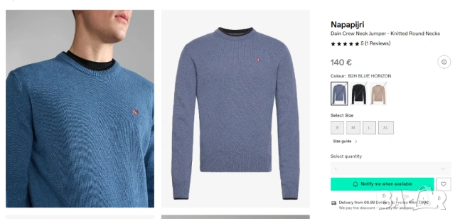 NAPAPIJRI  Мъжки пуловер Donori Размер ХЛ , снимка 7 - Пуловери - 53880240