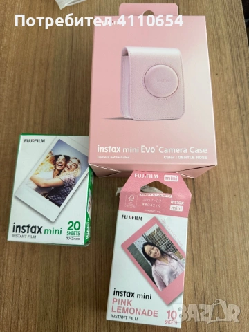 Калъф за фотоапарат + ленти за моментни снимки