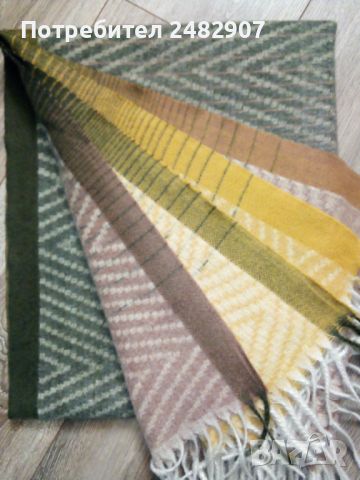Голям кашмирен шал с ресни, снимка 2 - Шалове - 45207219