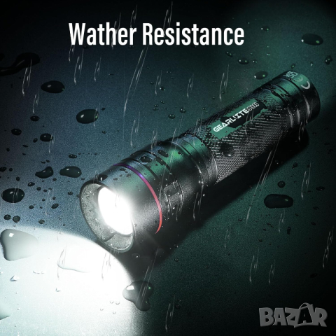 Акумулаторно водоустойчиво LED фенерче със ZOOM, висока мощност , снимка 6 - Екипировка - 44968780