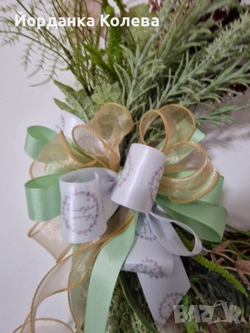 Дизайнерски пролетен венец, снимка 3 - Декорация за дома - 53786906