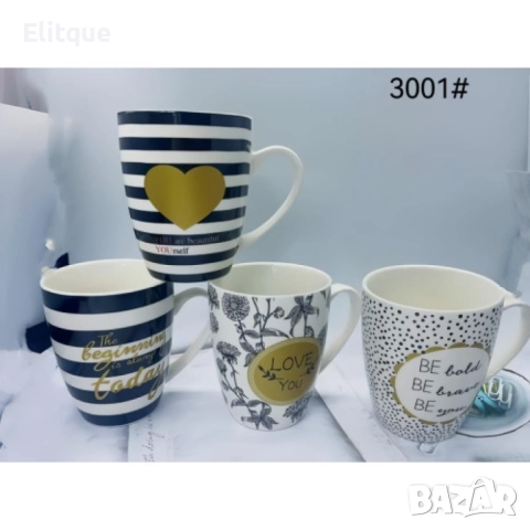 Керамична чаша, черно бели мотиви, 8.5X10.5CM, 200ML, снимка 12 - Чаши - 52854186