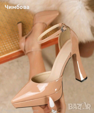 38 номер | Бежови елегантни сандали на ток