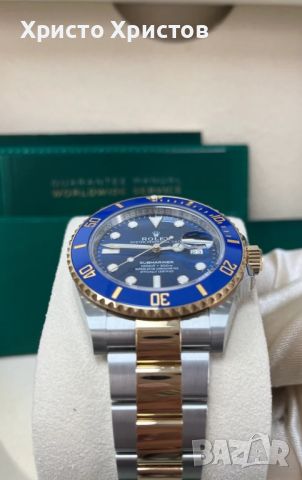 Мъжки луксозен часовник Rolex Submariner Blue Dial Ceramic Bezel 126613LB           , снимка 3 - Мъжки - 41831097