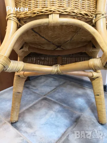 Кресло от ракита и бамбук , снимка 6 - Столове - 50417976