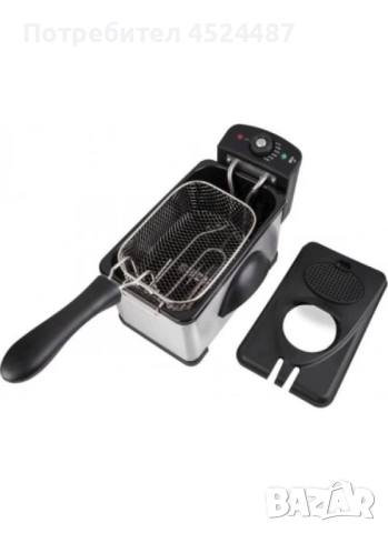 Фритюрник Voltz, 2000W, 2л./ 3л., демонтиращ се съд, капак и филтър,инокс, 2 ГОДИНИ ГАРАНЦИЯ, снимка 3 - Фритюрници - 52490128