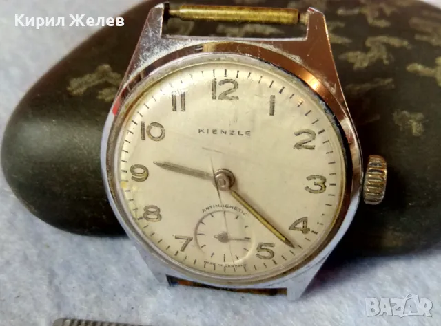 KIENZLE ANTIMAGNETIK MADE in GERMANY Стар РЯДЪК МОДЕЛ МЕХАНИЧЕН РЪЧЕН НЕМСКИ ЧАСОВНИК РАБОТЕЩ 49575, снимка 2 - Антикварни и старинни предмети - 48443990