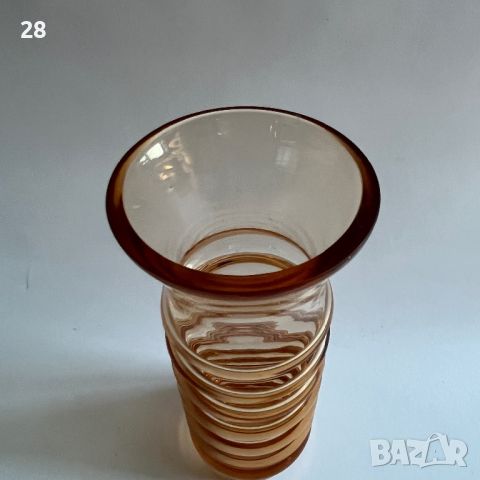 Винтидж стъклена ваза, снимка 2 - Вази - 46162563
