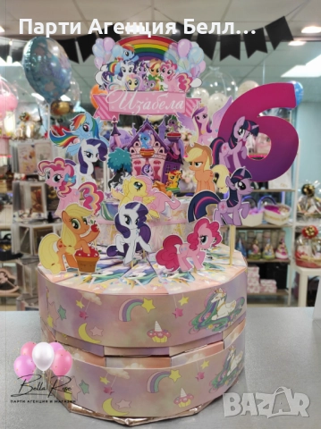 Картонена торта Принцеса Рапунцел, снимка 2 - Други - 46577050