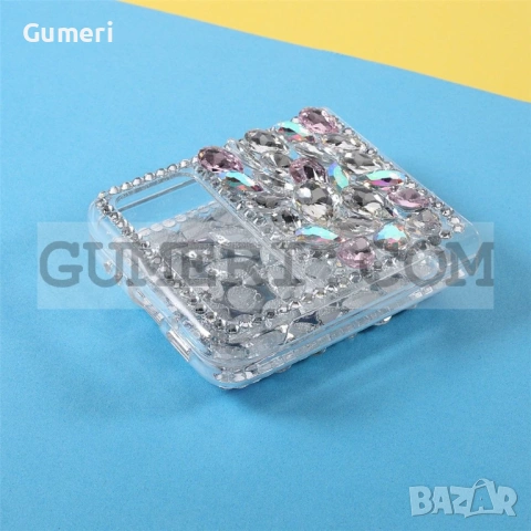 Кейс с Камъни за Samsung Galaxy Z Flip3, снимка 5 - Калъфи, кейсове - 53260396