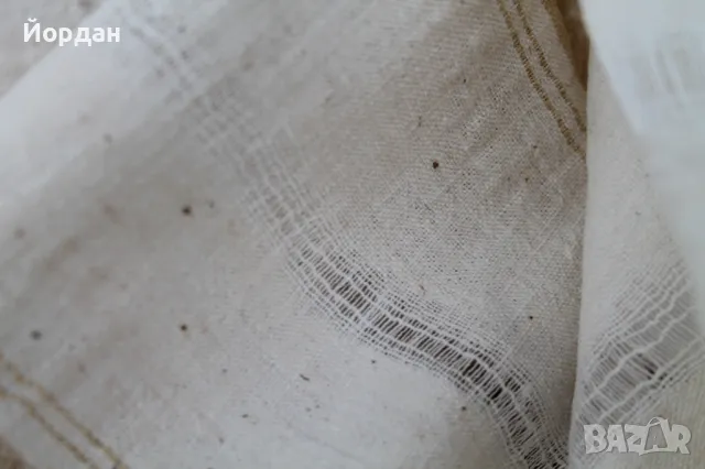 Ръчно тъкан ленен плат за кърпи , снимка 7 - Платове и дамаски - 50223782
