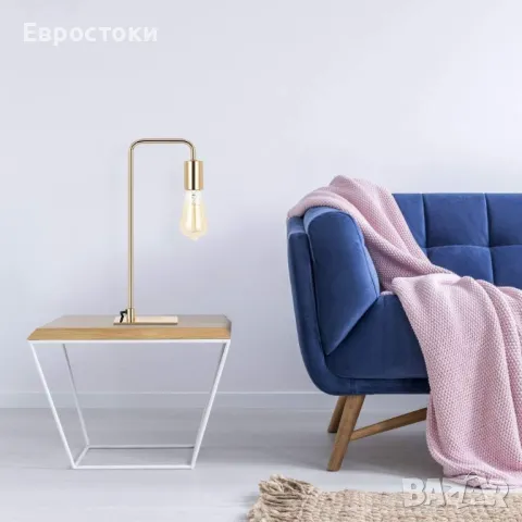 Метални нощни лампи LIANTRAL, комплект от 2 броя, ретро индустриална настолна лампа , снимка 2 - Настолни лампи - 49622842