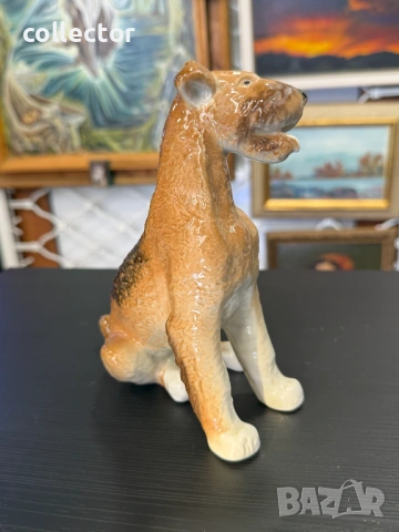 Порцеланово куче от породата Еърдейл ЛФЗ. №7916, снимка 3 - Колекции - 53681419