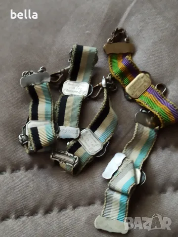 Стари водачи 5 бр. ленти със сребърни елементи от ордени за братство,членство ,за студенти или др , снимка 6 - Антикварни и старинни предмети - 50434200