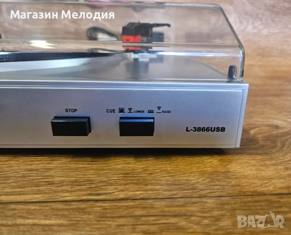 Грамофон Lenco L-3866 USB – С НОВА ИГЛА Turntable , снимка 5 - Грамофони - 53808430