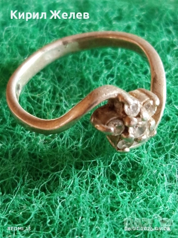 Артистичен сребърен пръстен във формата на звезда 🌟 с инкрустирани кристали 53331, снимка 5 - Пръстени - 54104034