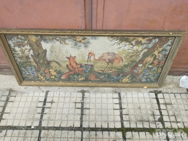 Стари ковьори в рамка и стъкло., снимка 6 - Антикварни и старинни предмети - 50447701