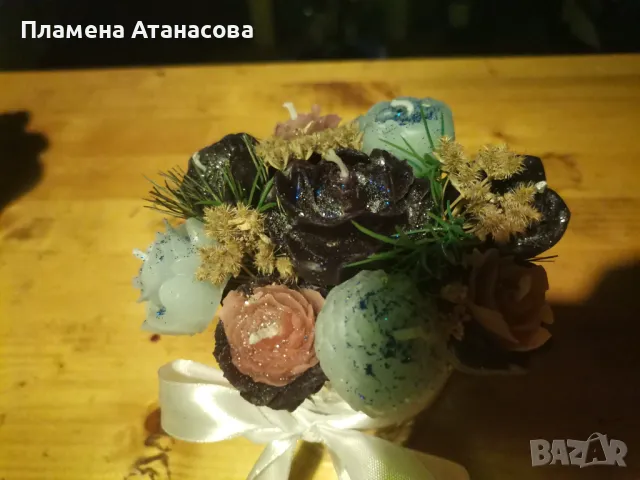 Букети от ароматни соеви свещи, снимка 5 - Декорация за дома - 50236684