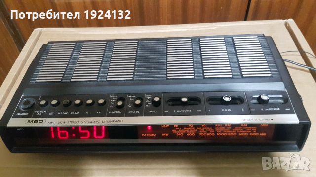 Ретро стерео радио часовник, снимка 3 - Радиокасетофони, транзистори - 45261969