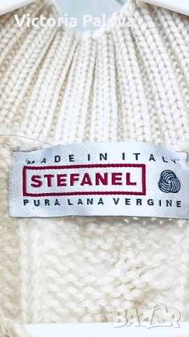 Зимен пуловер унисекс STEFANEL - автентичен италиански шик от чиста нова вълна, снимка 2 - Блузи с дълъг ръкав и пуловери - 53031084