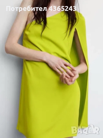 ЧИСТО НОВА! Официална Къса Рокля Mango Размер XS, снимка 4 - Рокли - 52610796