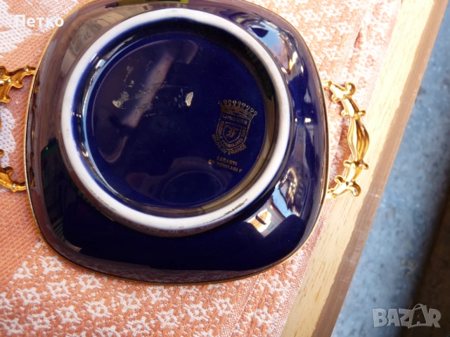 Стар рисуван порцелан LIMOGES 16 / 12 см бронзови дръжки, снимка 8 - Антикварни и старинни предмети - 53131537