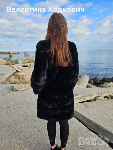 Шикозно палто от норка Black Diamond, снимка 2 - Палта, манта - 53592546