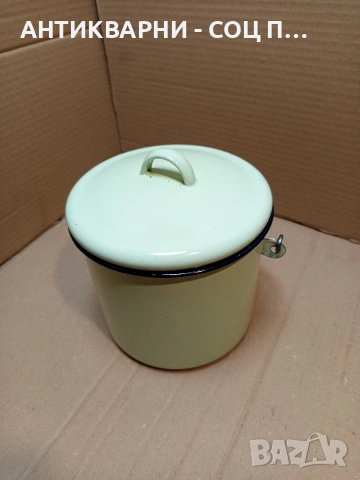 Соц Стара Емайлирана Съдинка За Мляко 2.5лт. НОМЕР 1698., снимка 3 - Антикварни и старинни предмети - 53818917