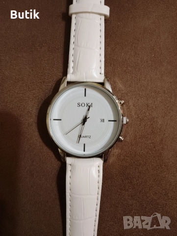 Бял кварцов часовник , снимка 3 - Дамски - 52056976