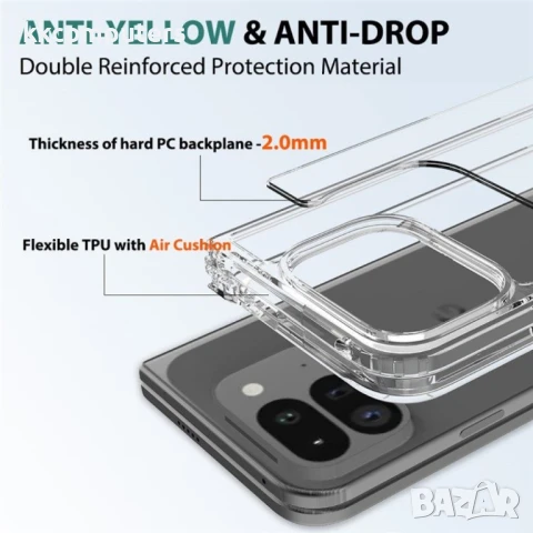 Google Pixel 9 Pro Fold 5G Силиконов Калъф TPU и Протектор, снимка 6 - Калъфи, кейсове - 51122250