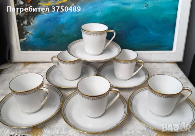 Порцеланов сервиз за кафе "Noblesse", снимка 2 - Антикварни и старинни предмети - 54248280