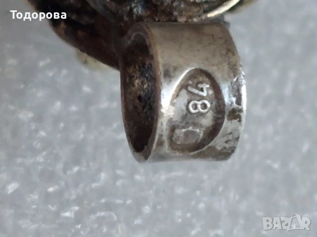 Много рядък руски филигранен кръст(сребро 84) и вграден Исус Христос изработен от чимширено дърво., снимка 7 - Икони - 52847446